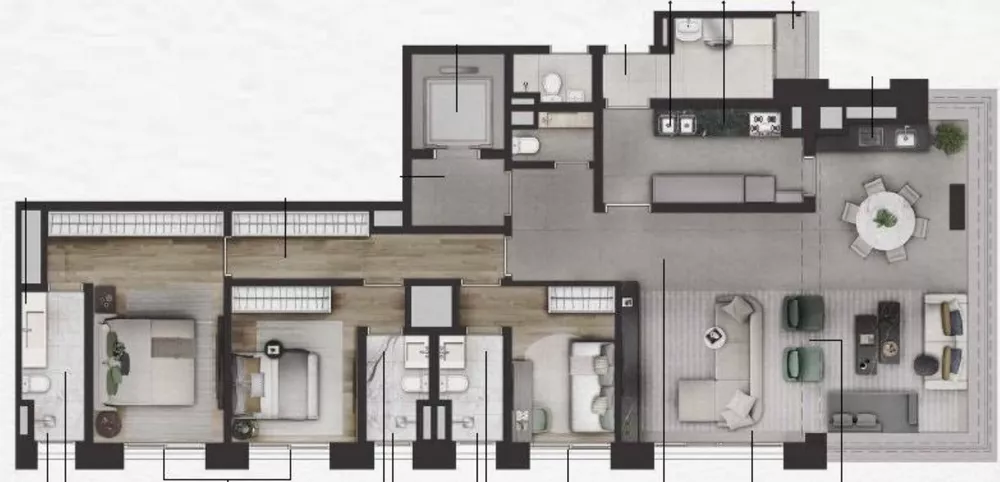 Apartamento, 3 quartos, 155 m² - Foto 3