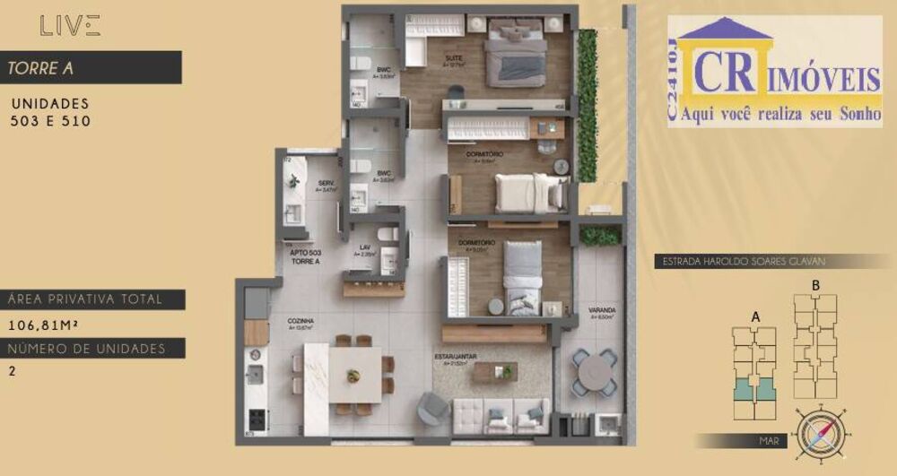 Apartamento à venda com 2 quartos, 77m² - Foto 4
