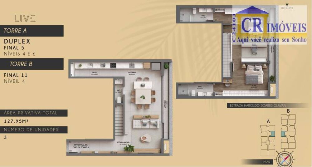 Apartamento à venda com 2 quartos, 77m² - Foto 3