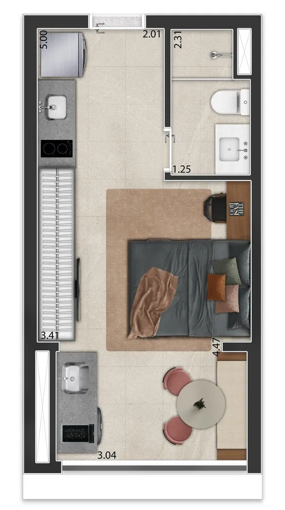 Apartamento, 1 quarto, 38 m² - Foto 4