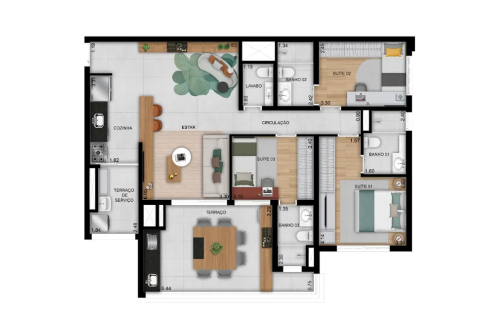 Apartamento, 3 quartos, 89 m² - Foto 7