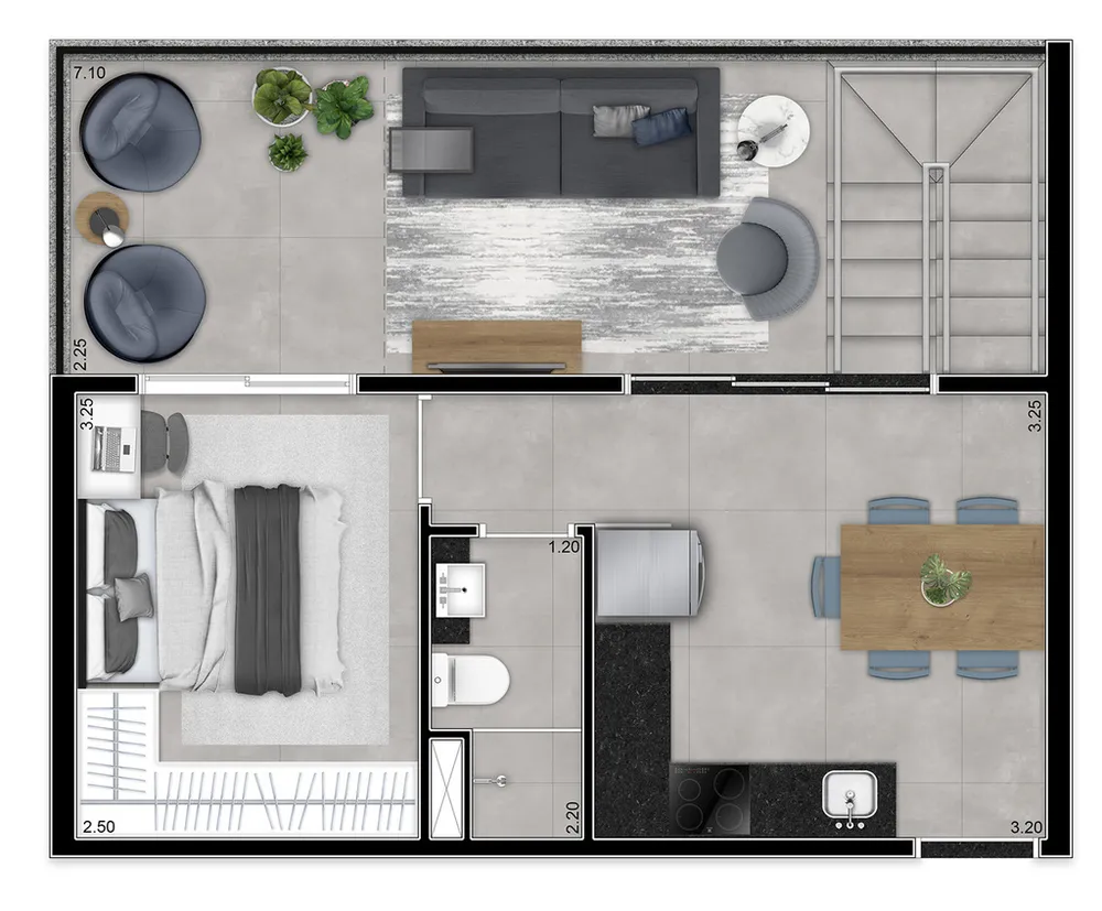 Apartamento, 1 quarto, 52 m² - Foto 7