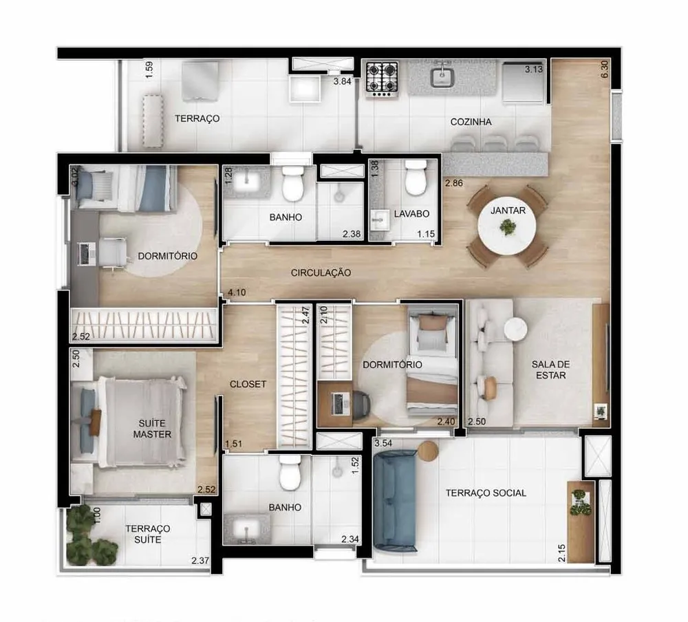 Apartamento, 3 quartos, 80 m² - Foto 8