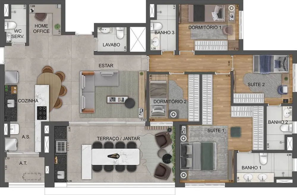 Apartamento, 4 quartos, 135 m² - Foto 11