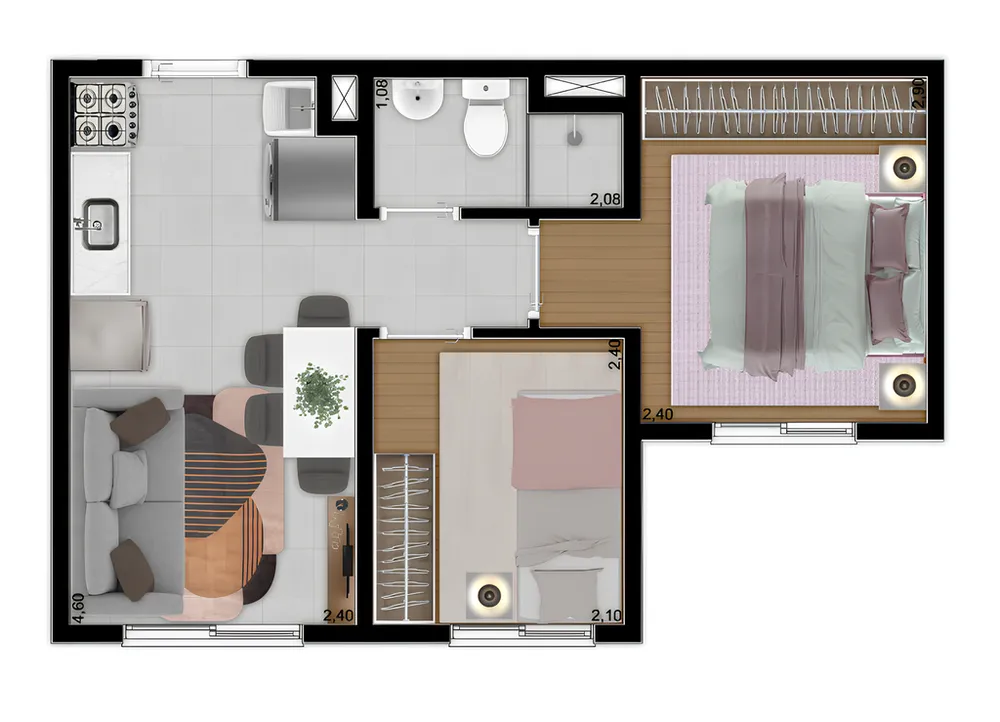 Apartamento, 2 quartos, 31 m² - Foto 11
