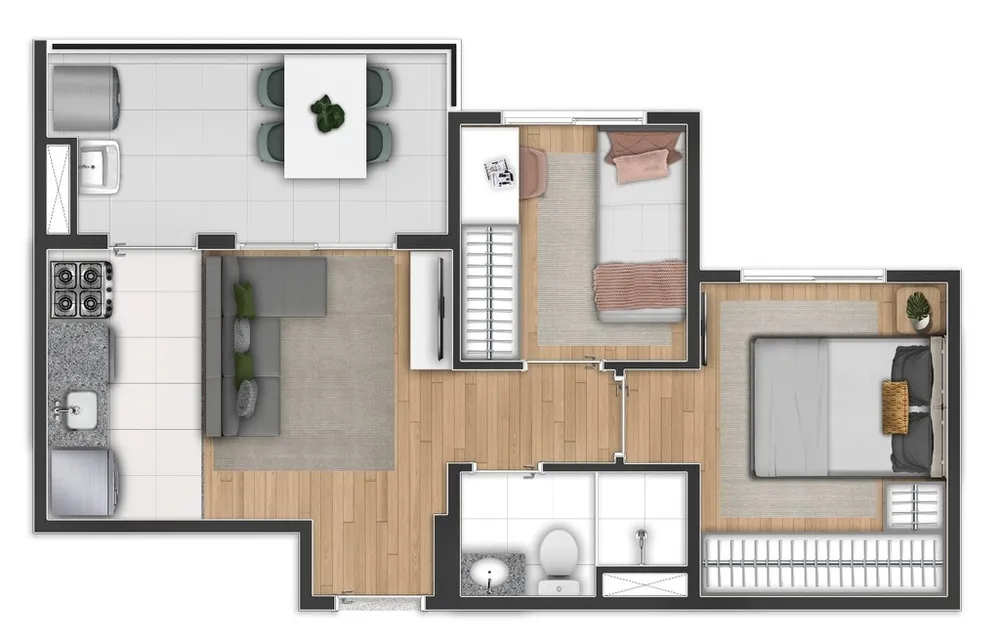 Apartamento, 2 quartos, 45 m² - Foto 10