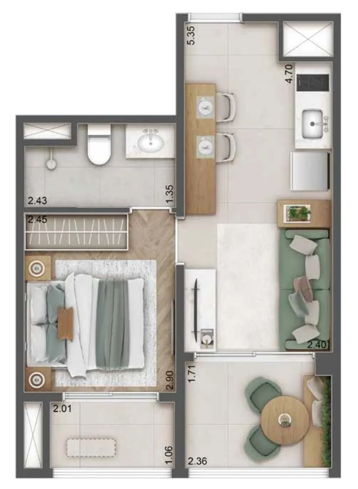 Apartamento, 2 quartos, 63 m² - Foto 7