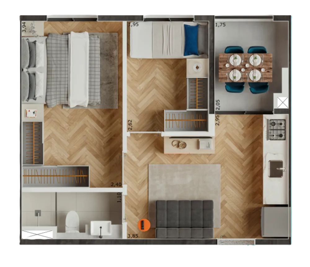 Apartamento, 1 quarto, 41 m² - Foto 6