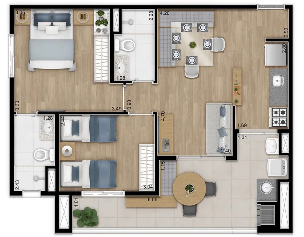 Apartamento, 2 quartos, 62 m² - Foto 7