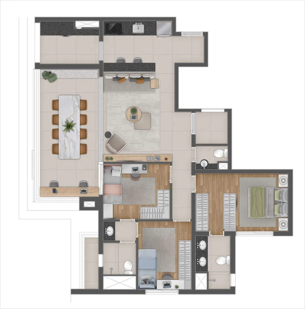 Apartamento, 3 quartos, 107 m² - Foto 6