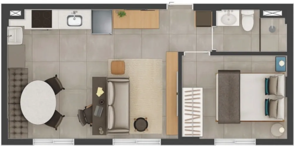 Apartamento, 1 quarto, 34 m² - Foto 7