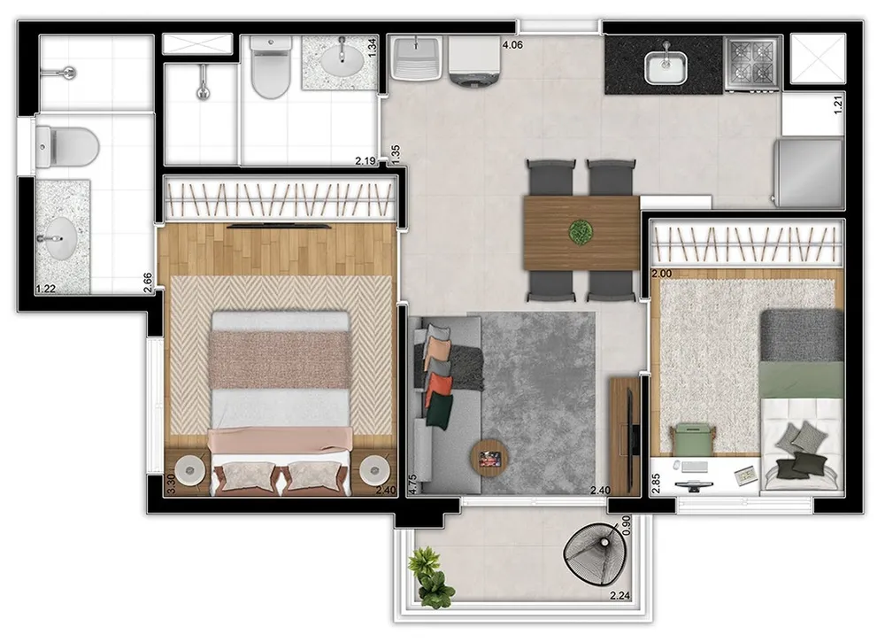 Apartamento, 2 quartos, 38 m² - Foto 8