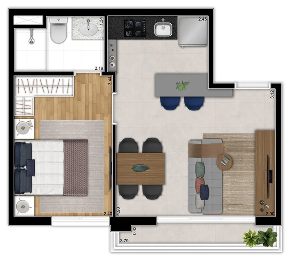 Apartamento, 2 quartos, 38 m² - Foto 7