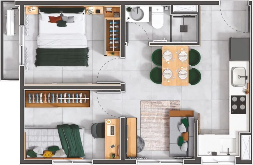 Apartamento, 2 quartos, 35 m² - Foto 12