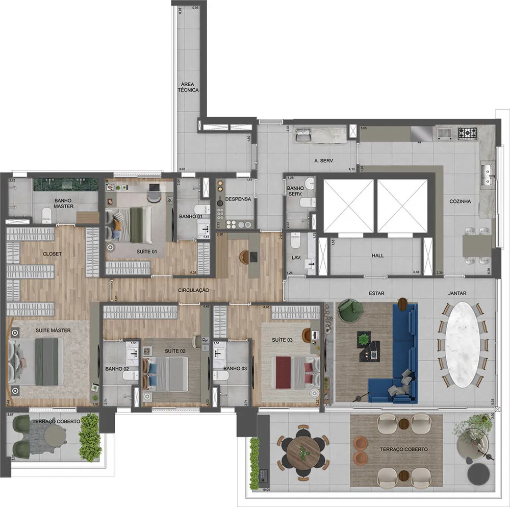 Apartamento, 4 quartos, 380 m² - Foto 6