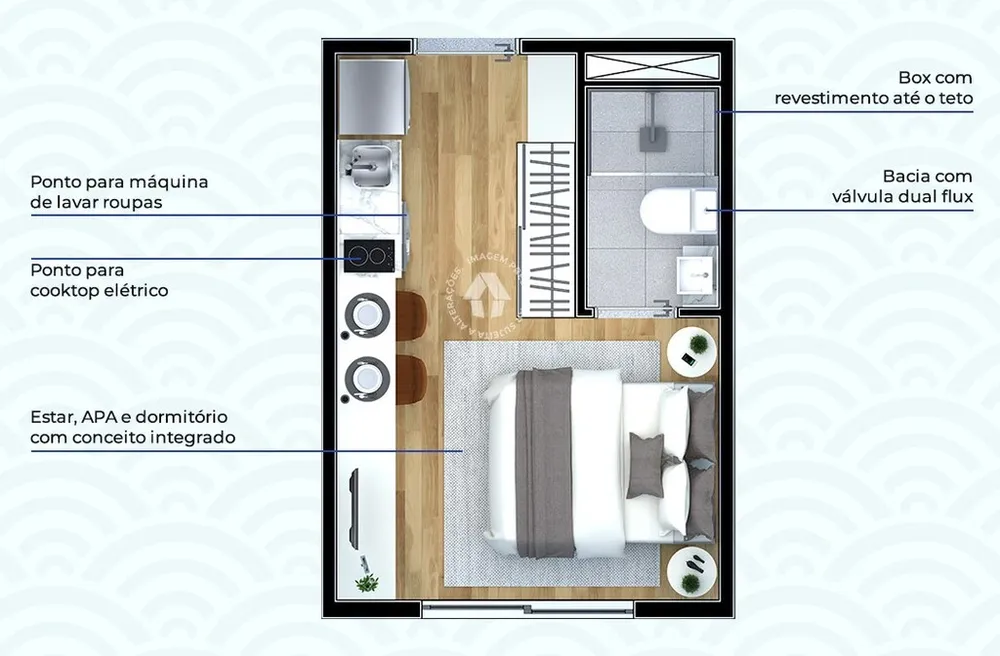 Apartamento, 1 quarto, 24 m² - Foto 8