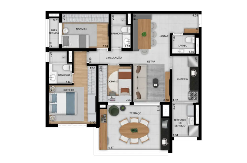 Apartamento, 2 quartos, 70 m² - Foto 6
