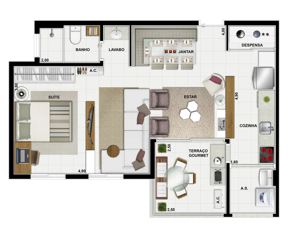 Apartamento, 3 quartos, 58 m² - Foto 8