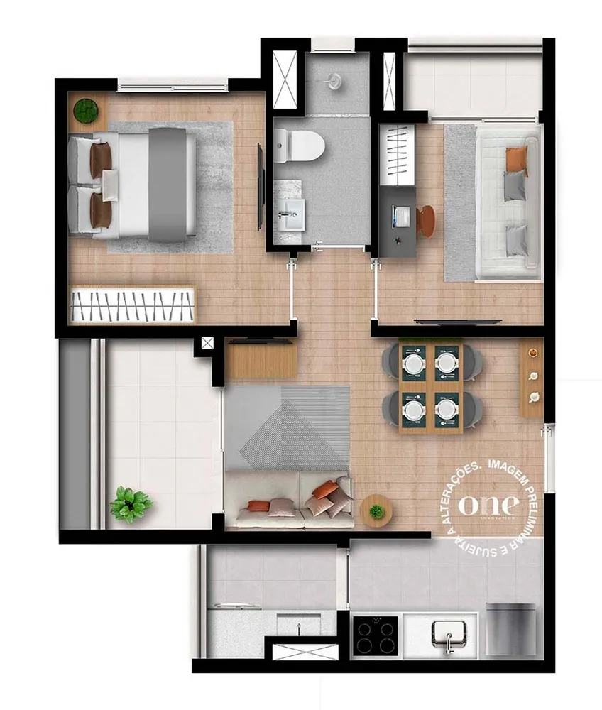 Apartamento, 2 quartos, 41 m² - Foto 3