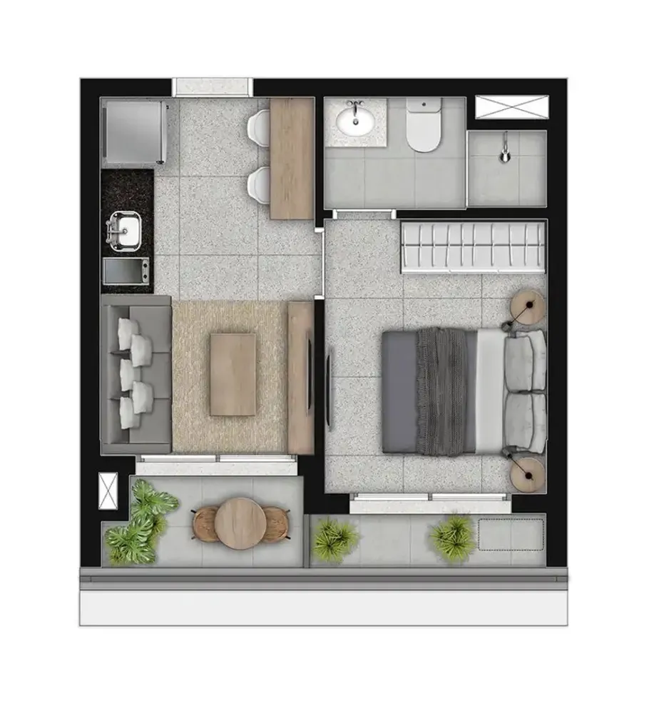 Apartamento, 1 quarto, 24 m² - Foto 4