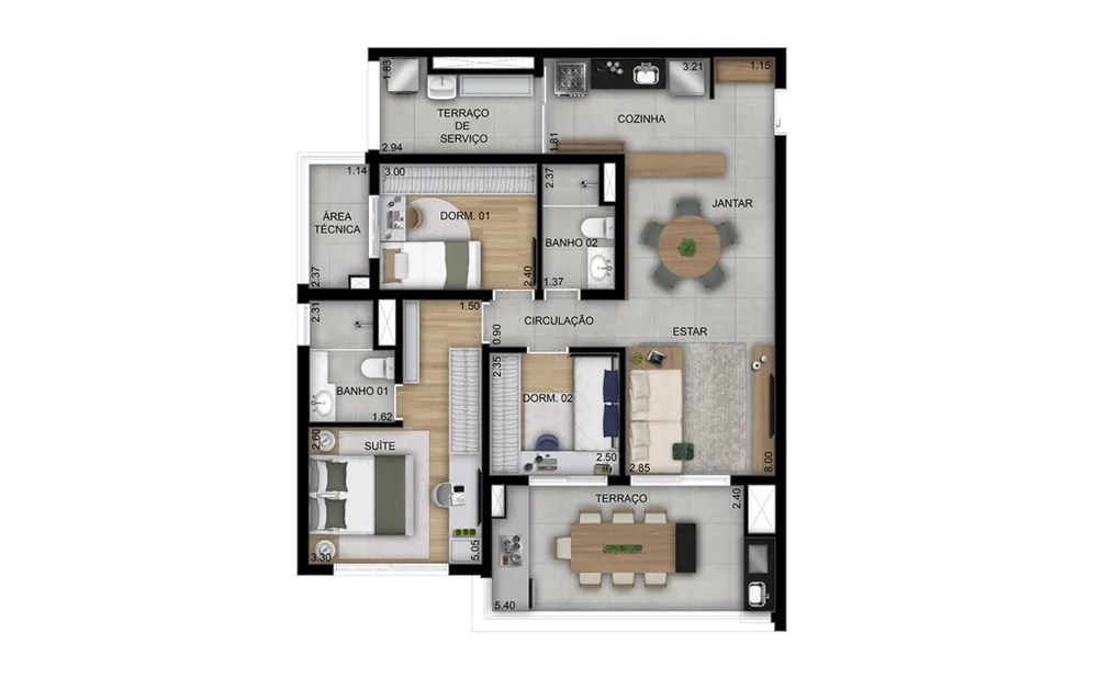 Apartamento, 2 quartos, 69 m² - Foto 5
