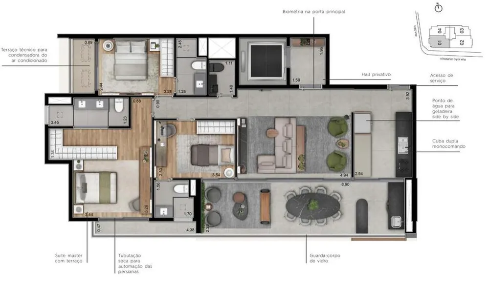 Apartamento, 3 quartos, 126 m² - Foto 8