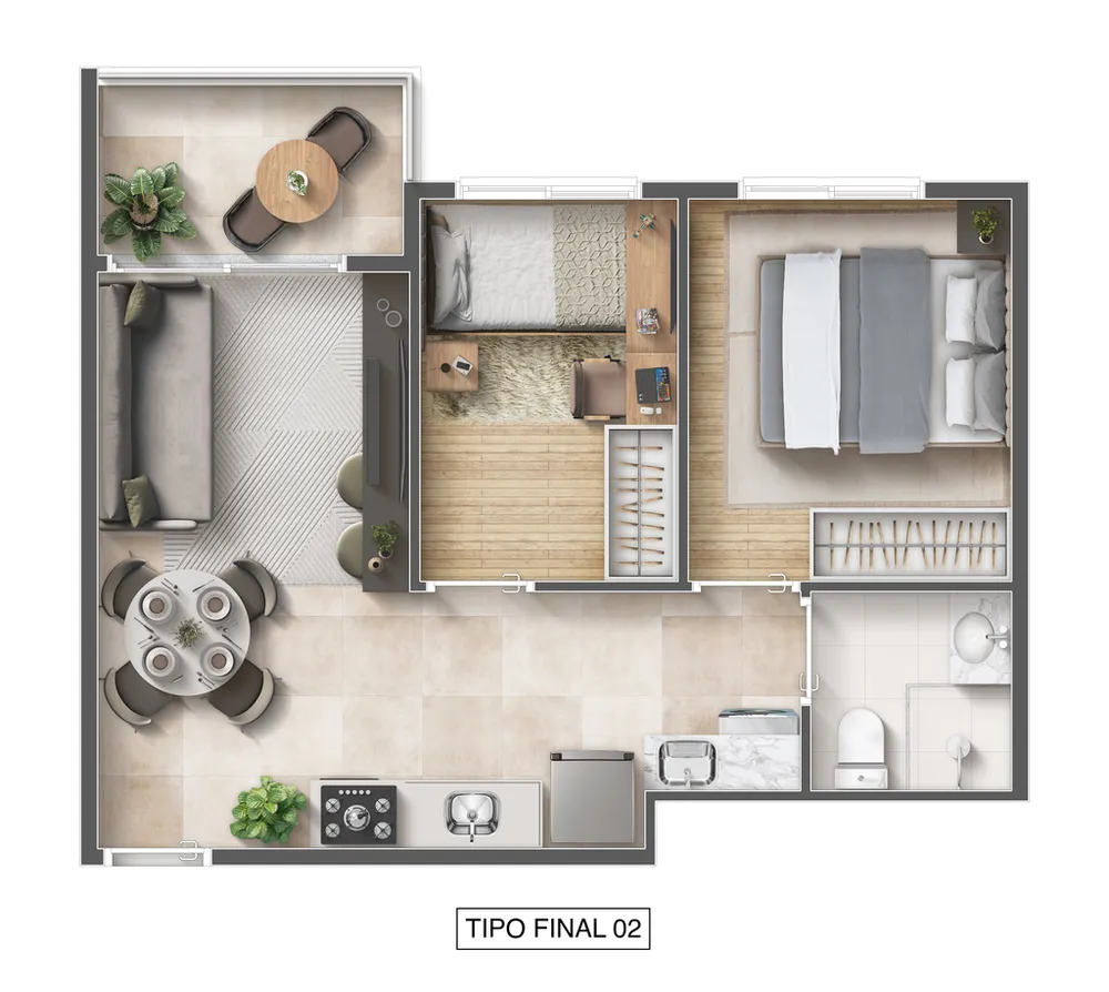 Apartamento, 2 quartos, 36 m² - Foto 8