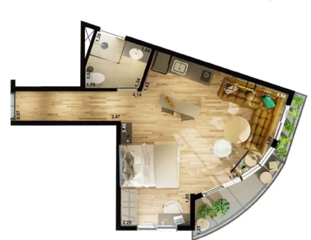 Apartamento, 1 quarto, 55 m² - Foto 8