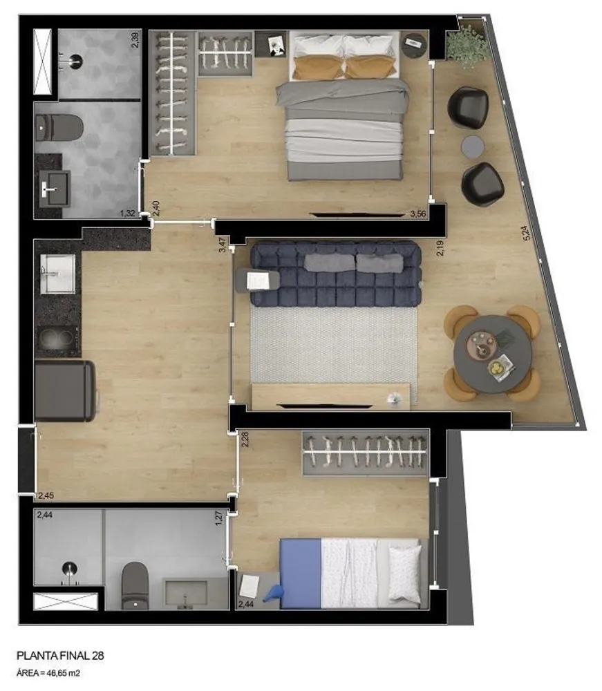 Apartamento, 1 quarto, 22 m² - Foto 8