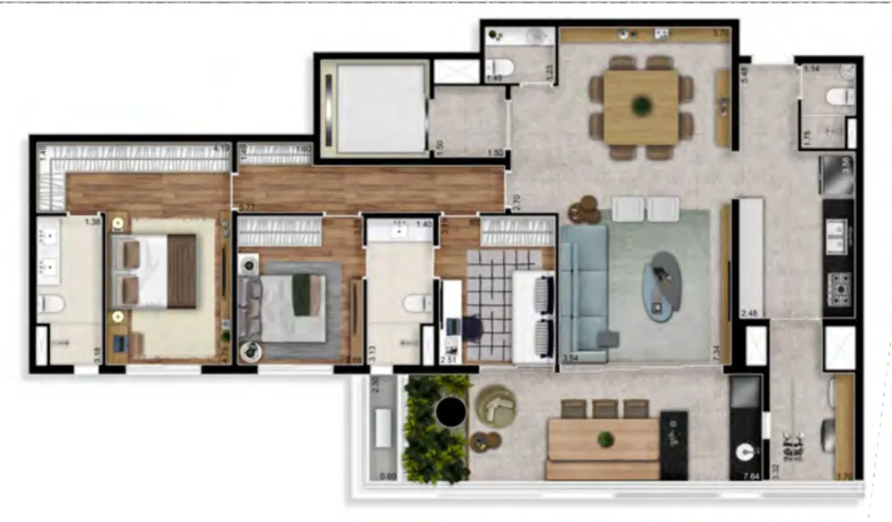 Apartamento, 3 quartos, 140 m² - Foto 7