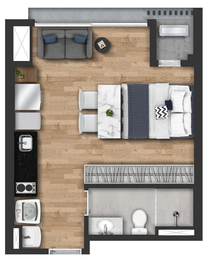 Apartamento, 2 quartos, 43 m² - Foto 10