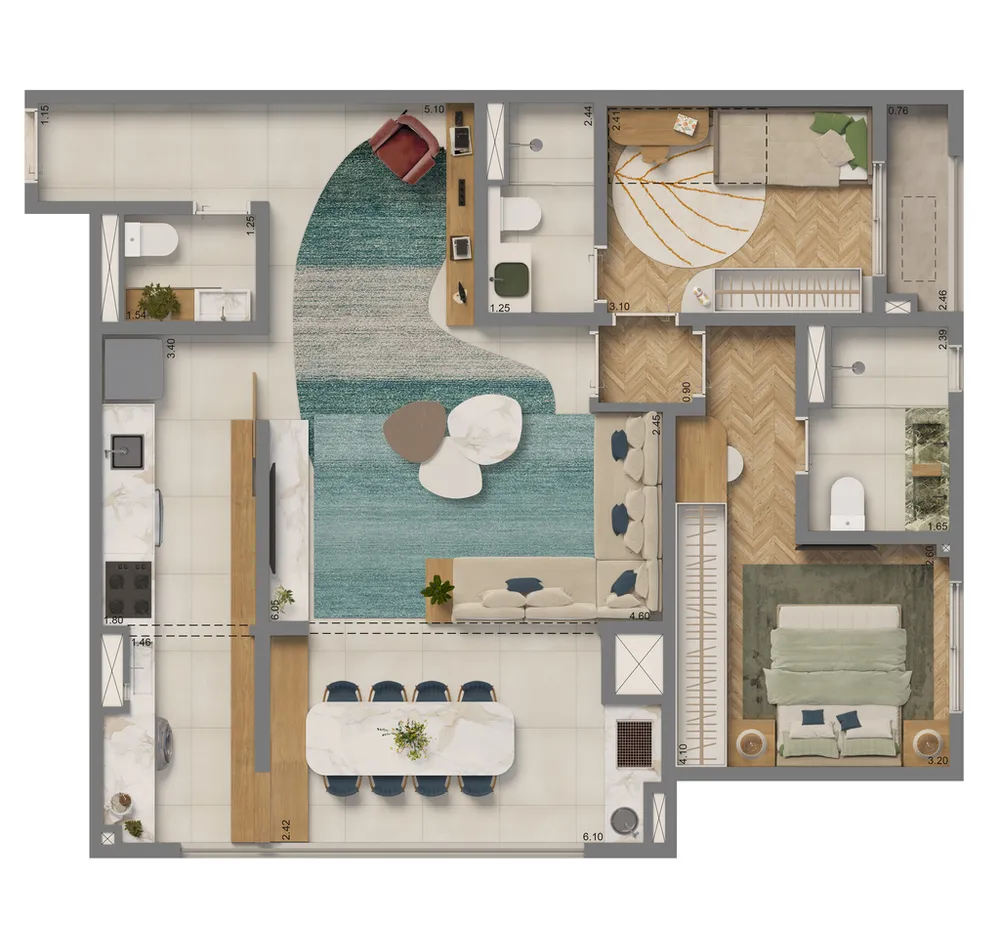 Apartamento, 2 quartos, 60 m² - Foto 12