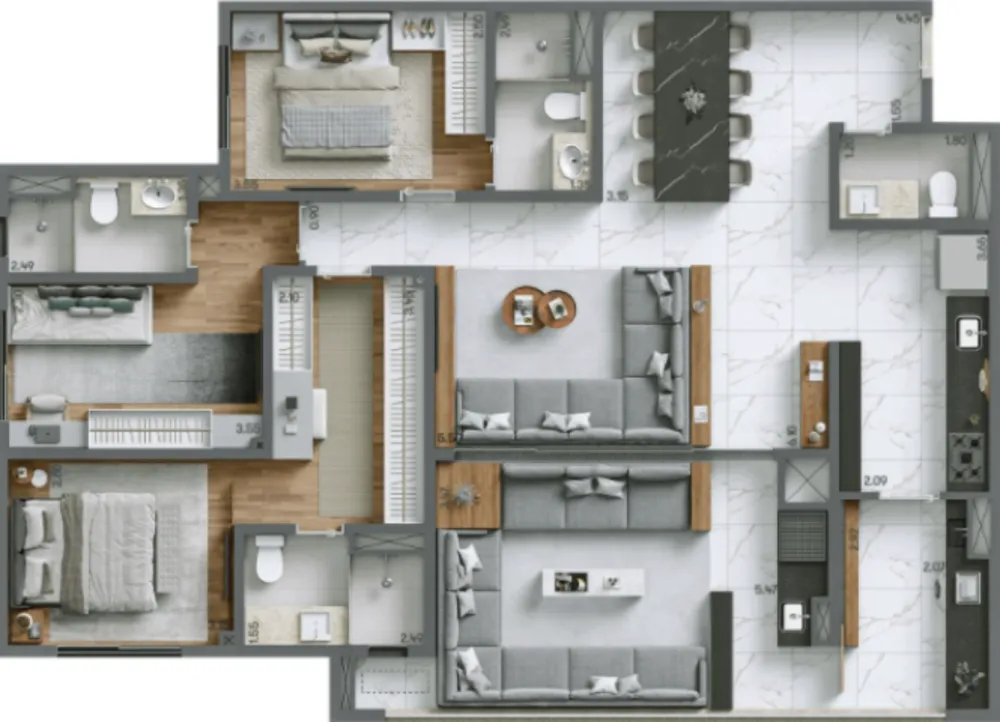 Apartamento, 2 quartos, 72 m² - Foto 5