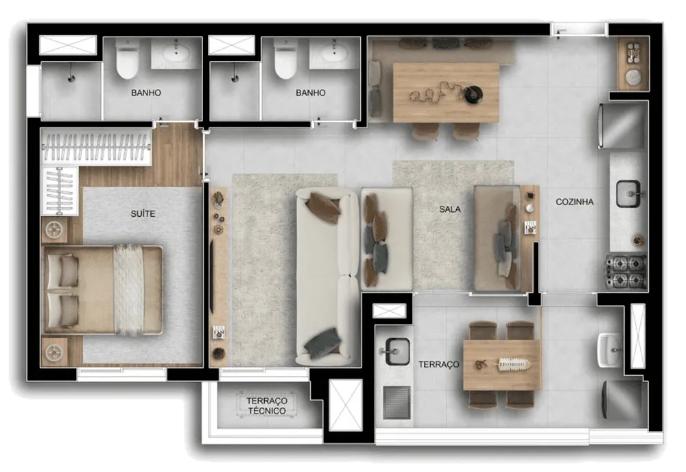 Apartamento, 3 quartos, 128 m² - Foto 1