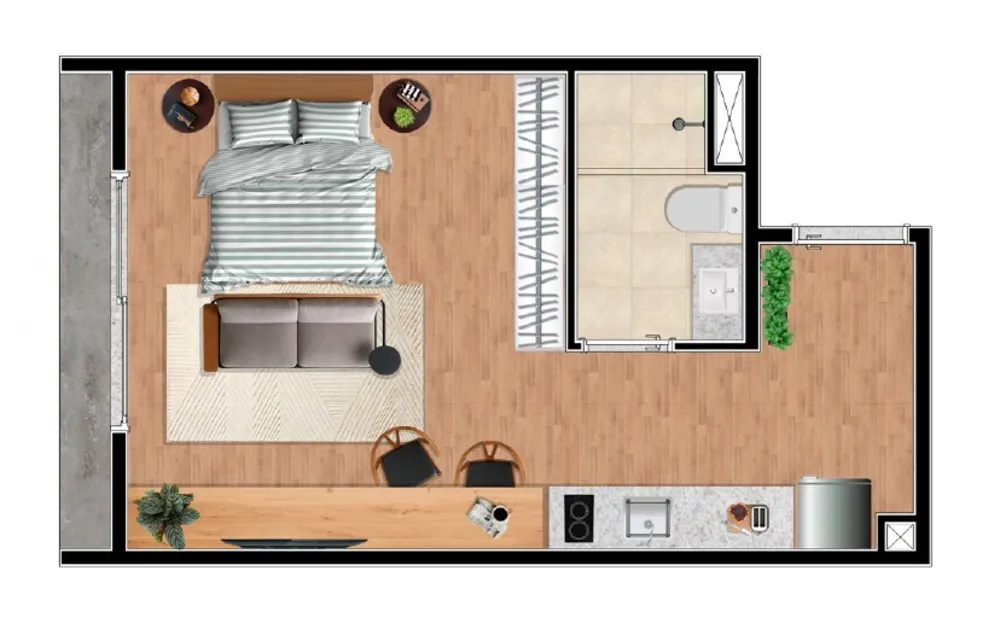 Apartamento, 1 quarto, 25 m² - Foto 3