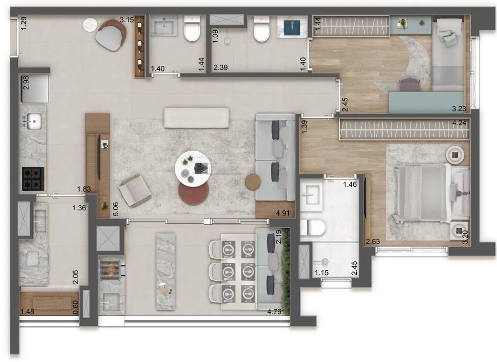 Apartamento, 3 quartos, 82 m² - Foto 6
