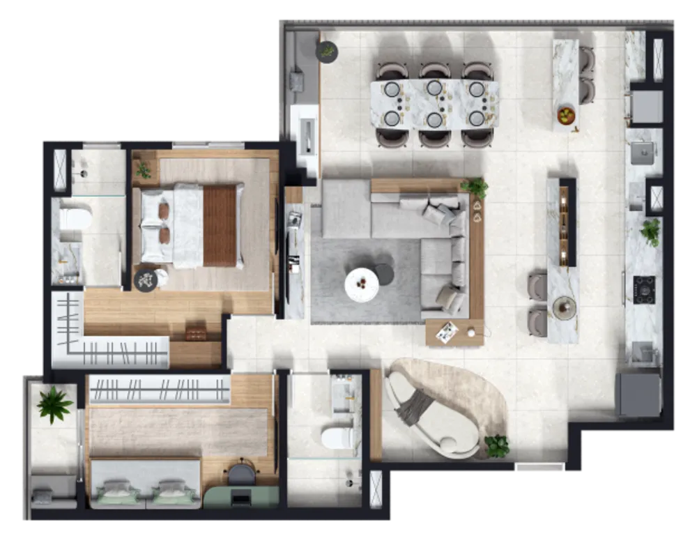 Apartamento, 2 quartos, 66 m² - Foto 2