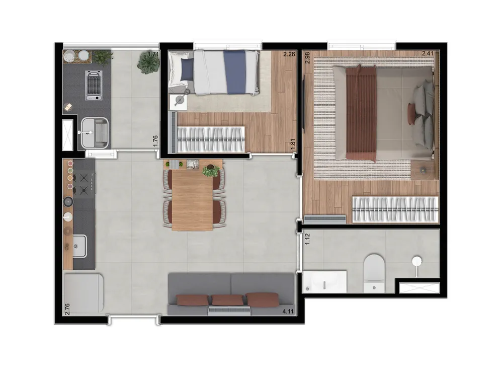 Apartamento, 2 quartos, 37 m² - Foto 8