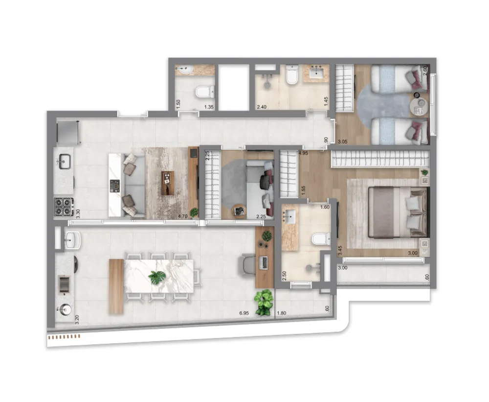 Apartamento, 3 quartos, 84 m² - Foto 1
