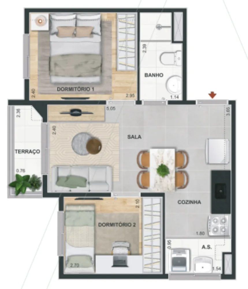 Apartamento, 1 quarto, 34 m² - Foto 7