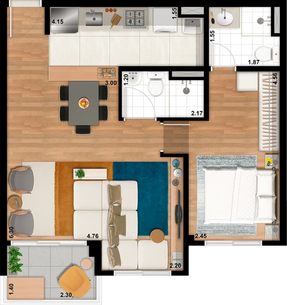 Apartamento, 2 quartos, 54 m² - Foto 11