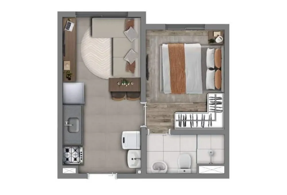 Apartamento, 1 quarto, 34 m² - Foto 5