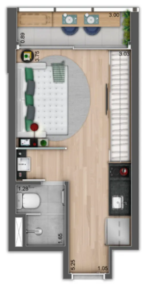 Apartamento, 1 quarto, 20 m² - Foto 7