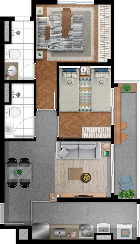 Apartamento, 2 quartos, 56 m² - Foto 9
