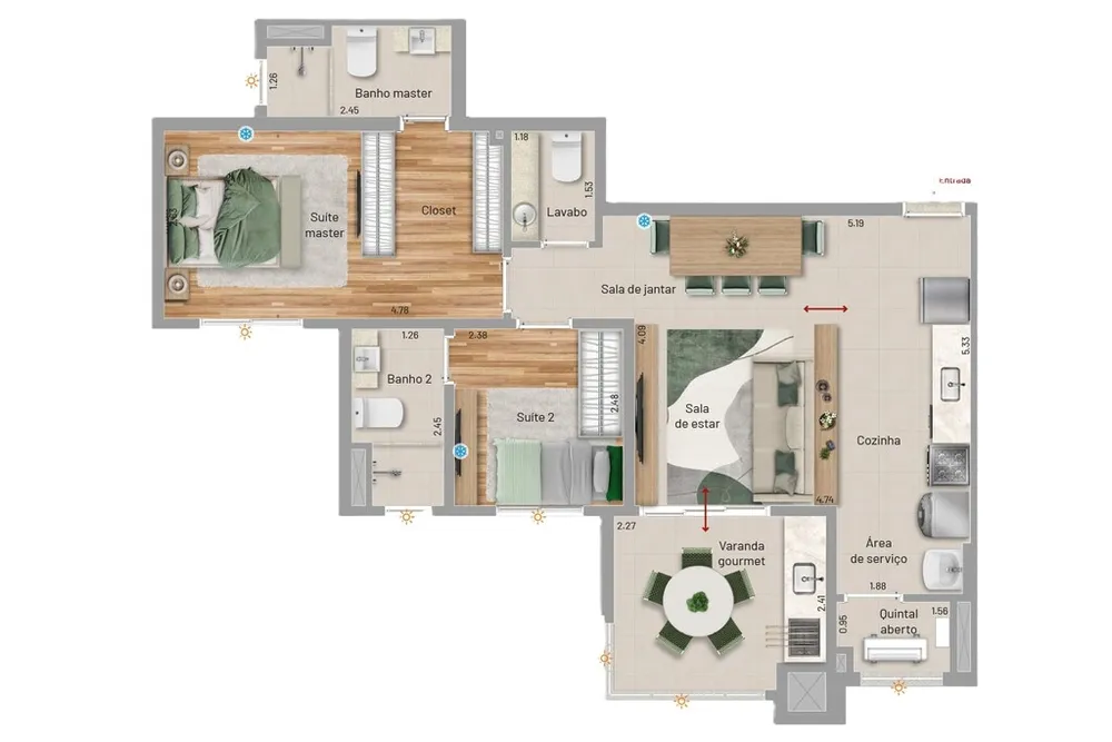 Apartamento, 2 quartos, 70 m² - Foto 10