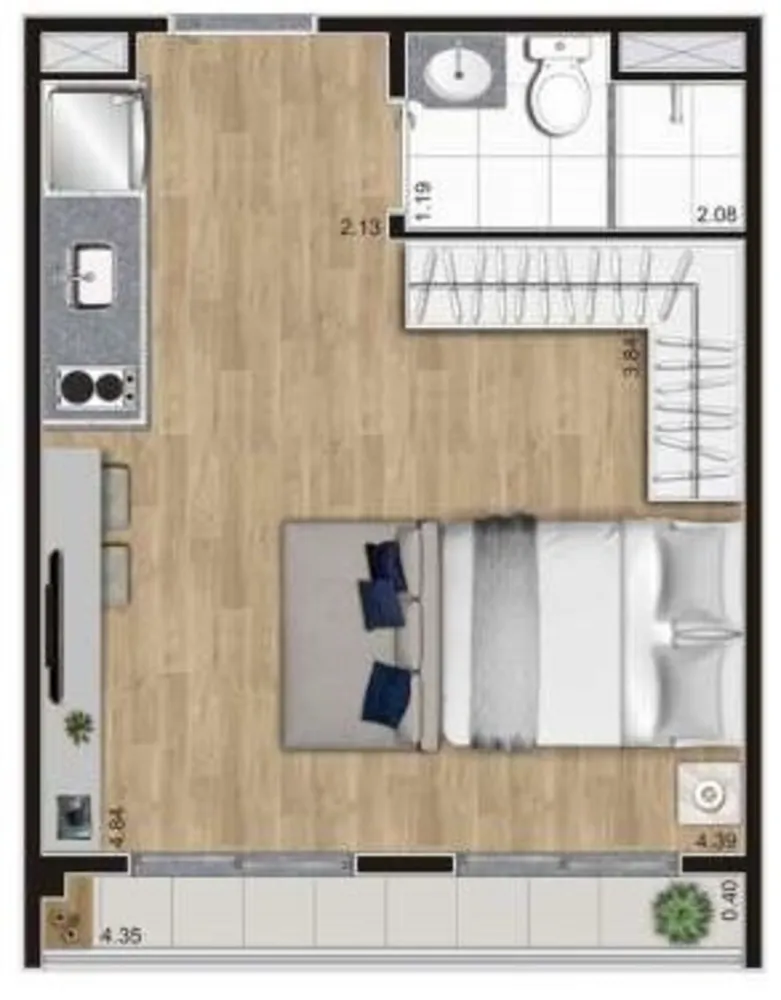 Apartamento, 2 quartos, 43 m² - Foto 8