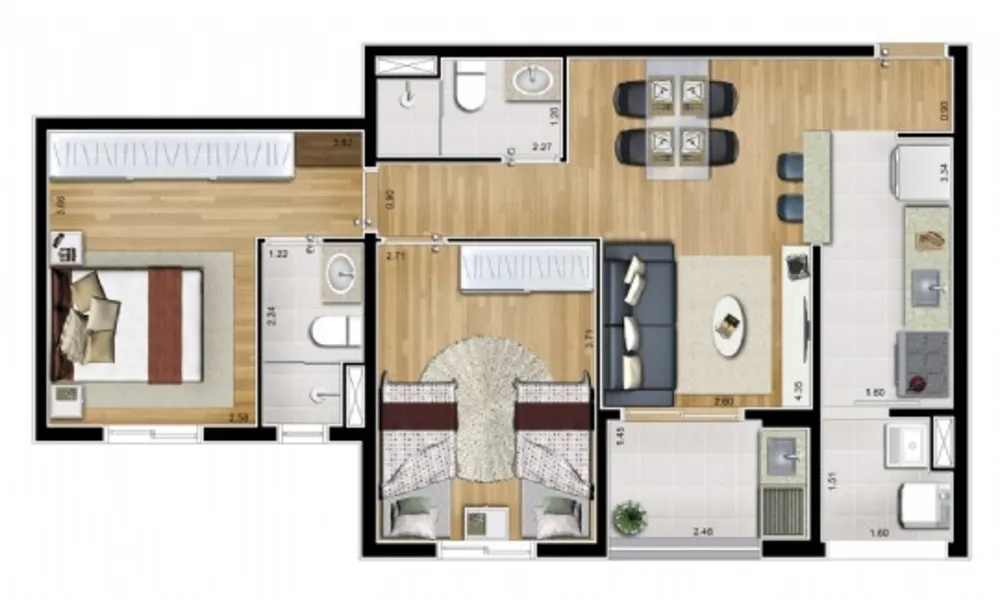 Apartamento, 2 quartos, 65 m² - Foto 7