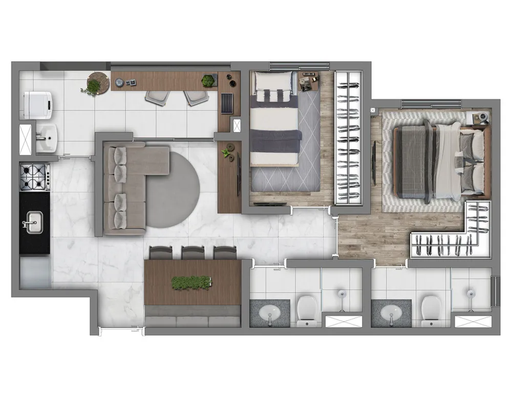 Apartamento, 3 quartos, 55 m² - Foto 7