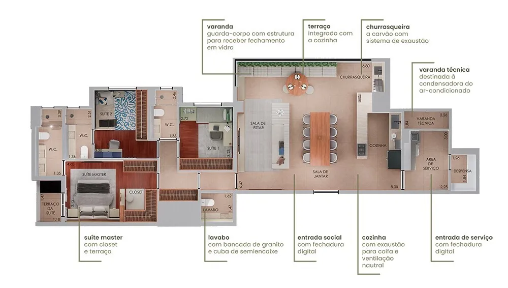 Apartamento, 3 quartos, 134 m² - Foto 8