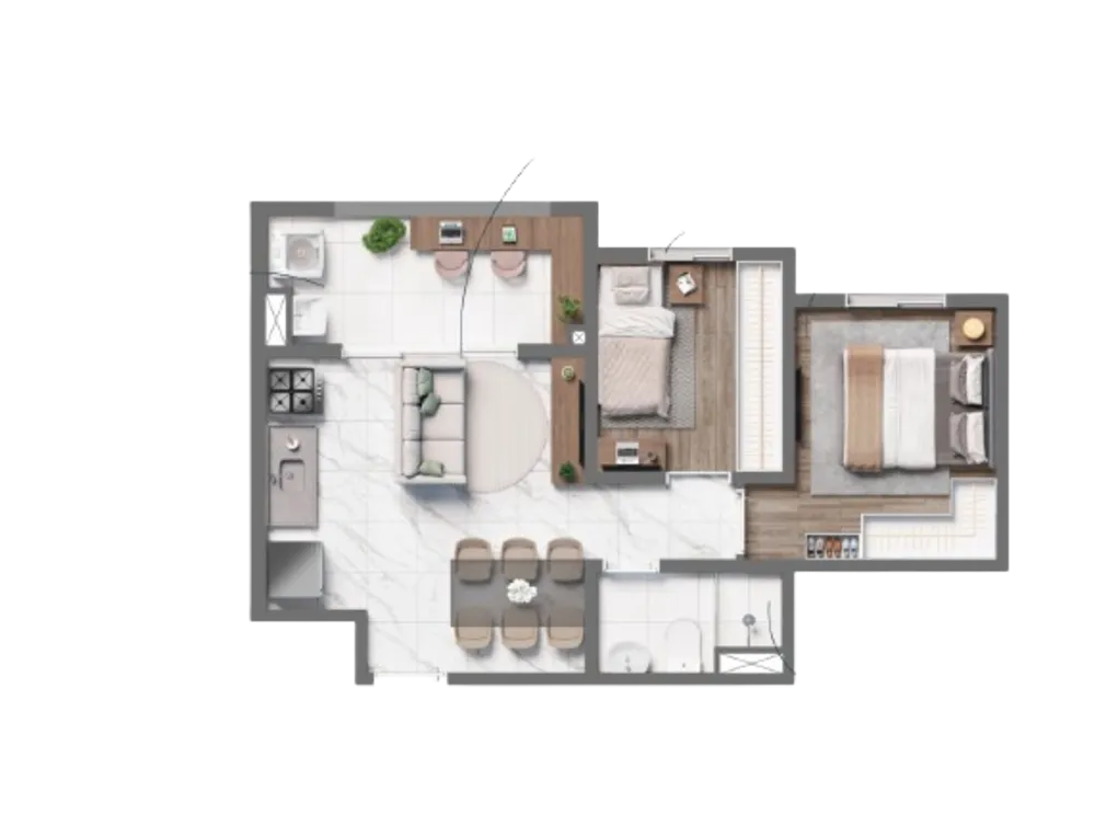 Apartamento, 2 quartos, 45 m² - Foto 12